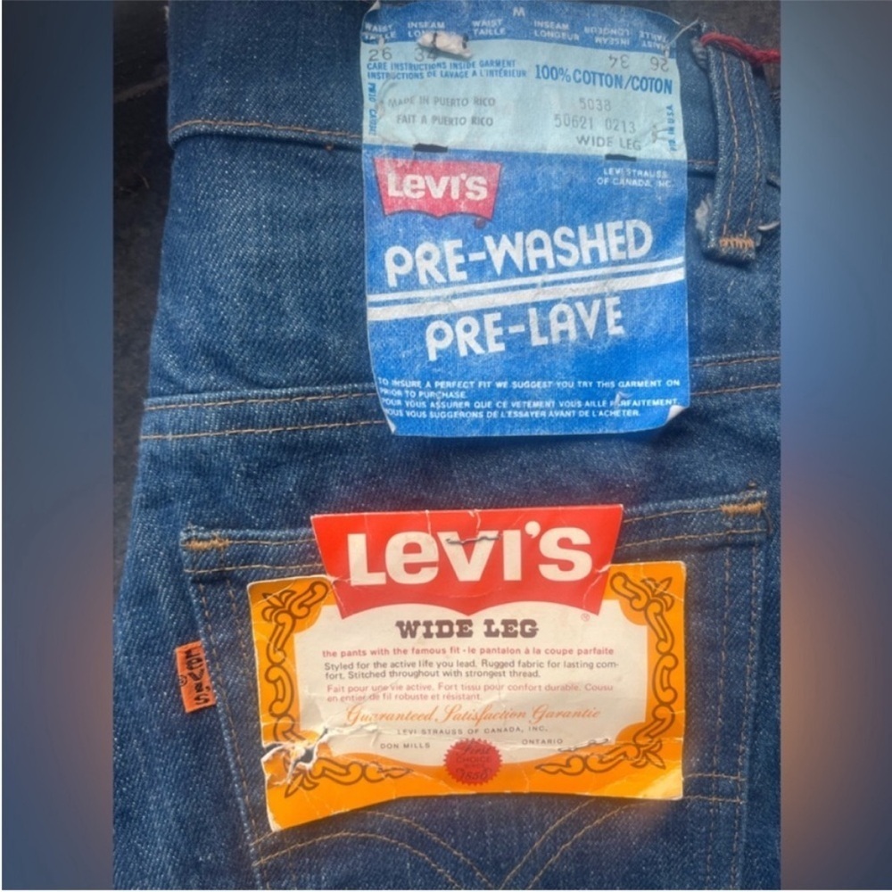 Levi's 1970’s Orange Tag Wide Leg Jeans with Tags - Picture 10 of 14